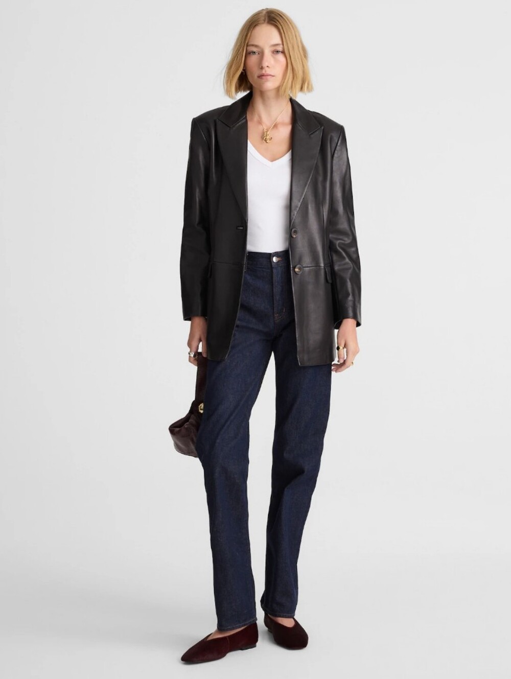 Madewell The Petite Longline Straight Jean NY545 Size 30 Dark Wash